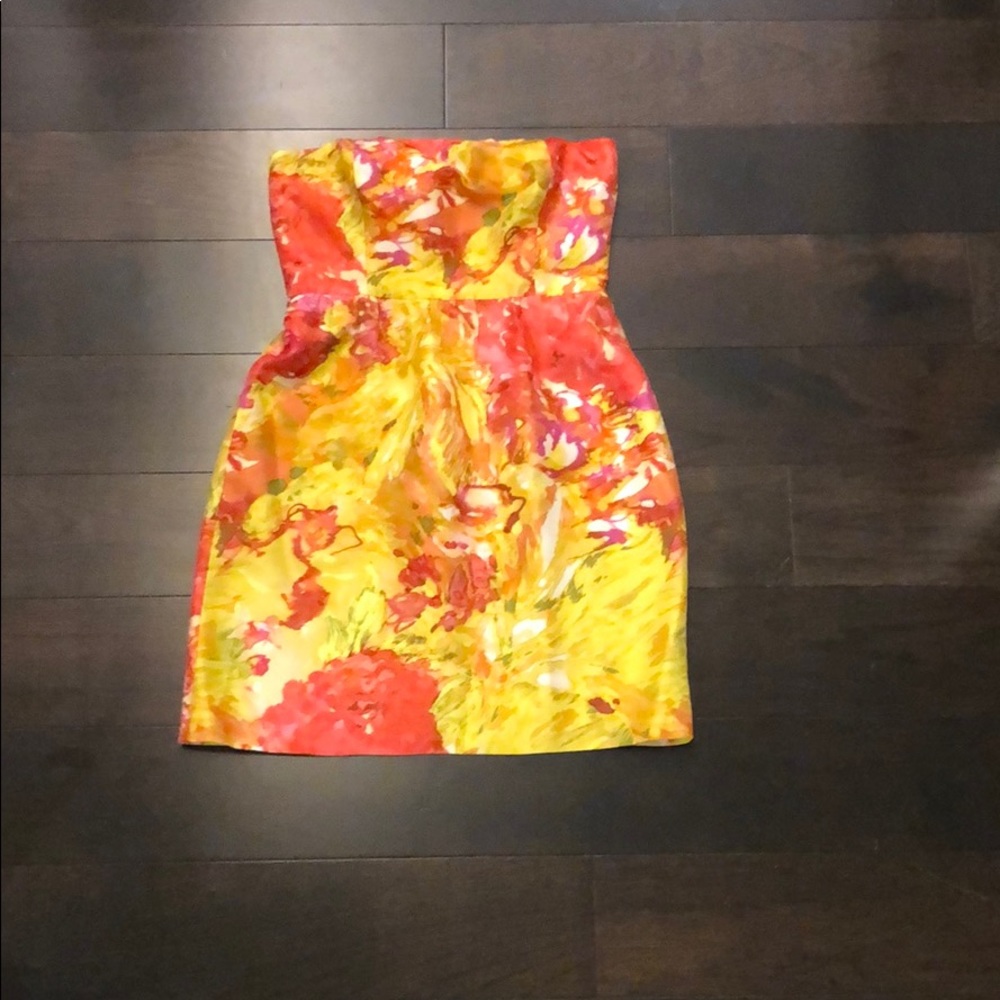 J Crew floral print tube dress